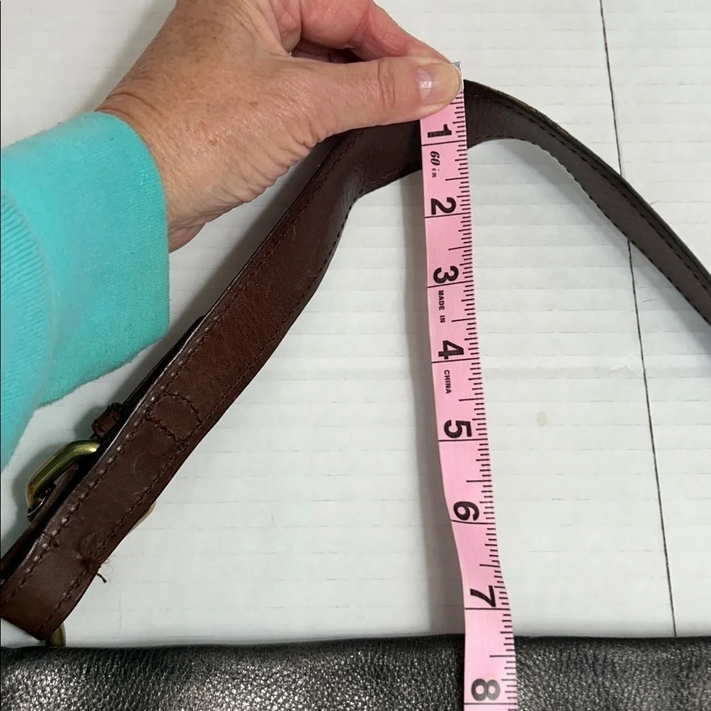 FOSSIL MADDOX EXPLORER HOBO METALLIC GRAY LEATHER SHOULDER BAG